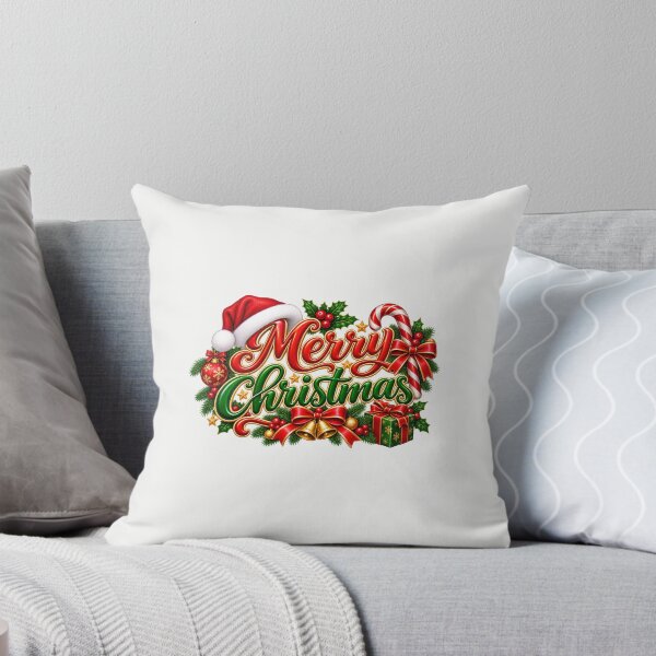 Item preview, Christmas Typography with Gift Box and Candy Cane designed and sold by annenambiro.