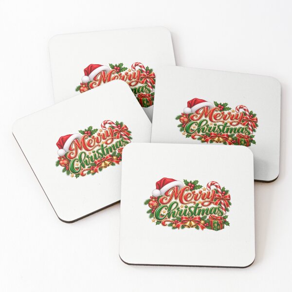 Item preview, Christmas Typography with Gift Box and Candy Cane designed and sold by annenambiro.
