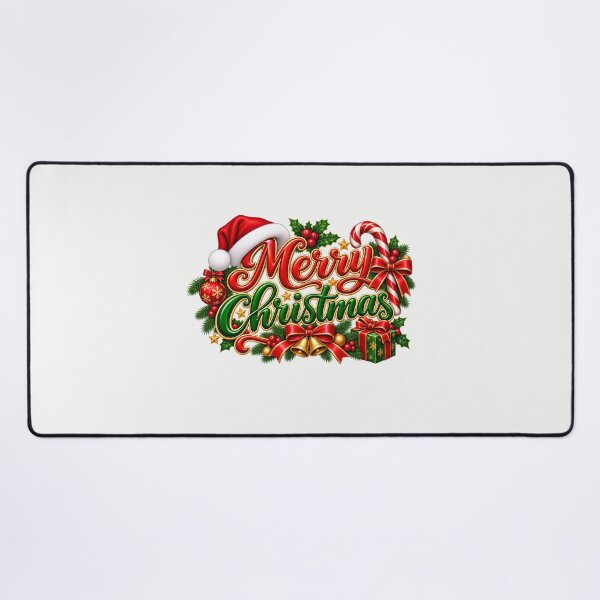 Item preview, Christmas Typography with Gift Box and Candy Cane designed and sold by annenambiro.