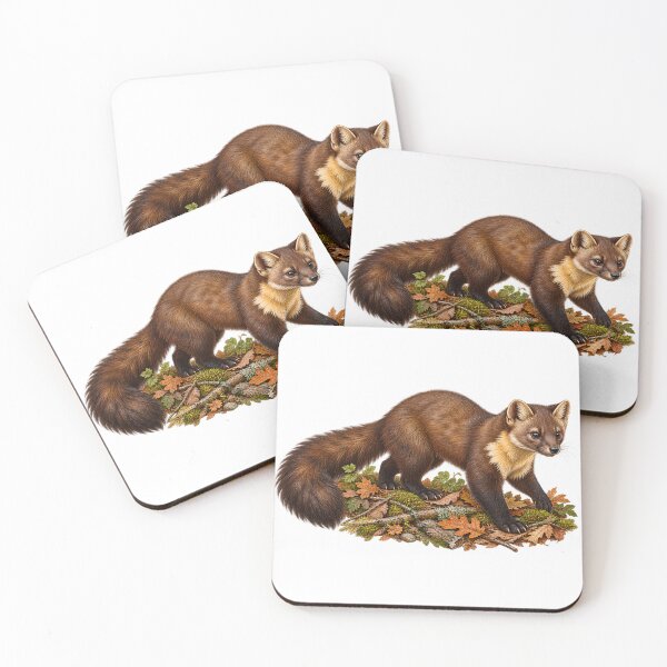 Item preview, Autumn Pine Marten Wildlife Illustration designed and sold by ZayCreates.