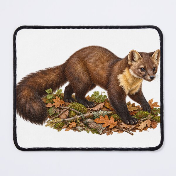 Item preview, Autumn Pine Marten Wildlife Illustration designed and sold by ZayCreates.