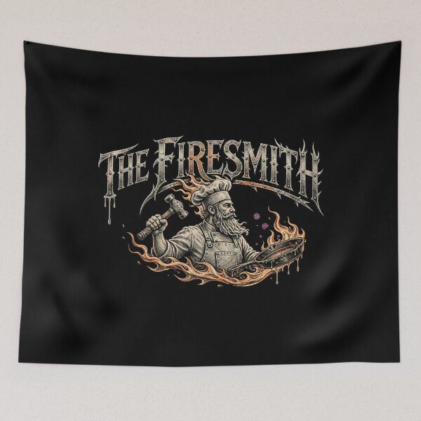 Item preview, The Firesmith Design, Chef Artwork, Cook Design, Cooking Graphic, Fire Cooking, Grill Chef, Chef Gift, Cook Gift, Culinary Art, Kitchen Culture, Open Fire Cooking, Professional Chef, BBQ Gift designed and sold by Typologystudios.