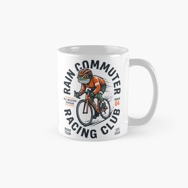 Item preview, Rain Commuter Cycling Club Bike Riding Frog Humor designed and sold by SplashTastic.