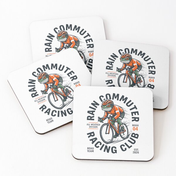 Item preview, Rain Commuter Cycling Club Bike Riding Frog Humor designed and sold by SplashTastic.