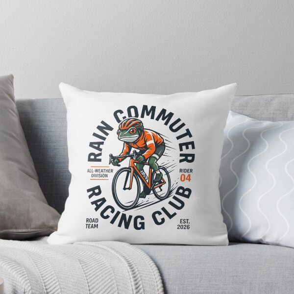 Item preview, Rain Commuter Cycling Club Bike Riding Frog Humor designed and sold by SplashTastic.