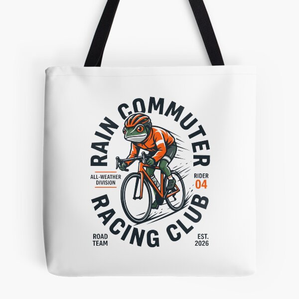 Item preview, Rain Commuter Cycling Club Bike Riding Frog Humor designed and sold by SplashTastic.