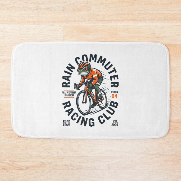Item preview, Rain Commuter Cycling Club Bike Riding Frog Humor designed and sold by SplashTastic.