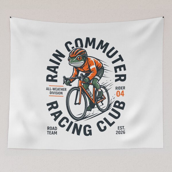 Item preview, Rain Commuter Cycling Club Bike Riding Frog Humor designed and sold by SplashTastic.