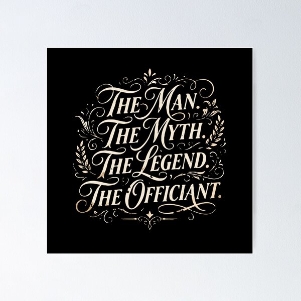 Item preview, The Man. The Myth. The Legend. The Officiant. Wedding Ceremony Marriage  designed and sold by PopStars1993.