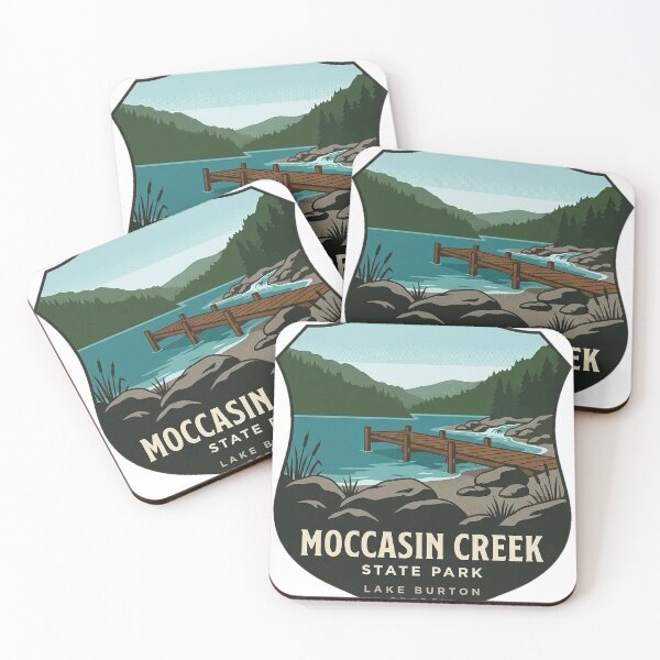 Item preview, Moccasin Creek State Park Lake Burton Georgia Crest Sticker designed and sold by DetourDgn.