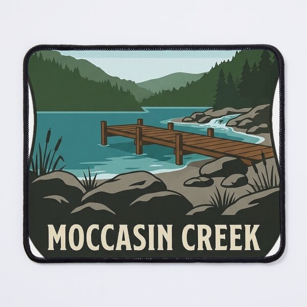 Item preview, Moccasin Creek State Park Lake Burton Georgia Crest Sticker designed and sold by DetourDgn.