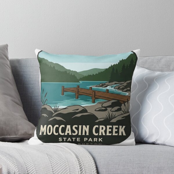 Item preview, Moccasin Creek State Park Lake Burton Georgia Crest Sticker designed and sold by DetourDgn.