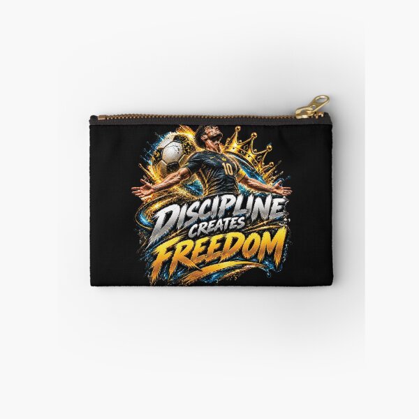 Item preview, Discipline Creates Freedom | Football Motivation Soccer Player Gift designed and sold by M. Mamdouh Artworks.