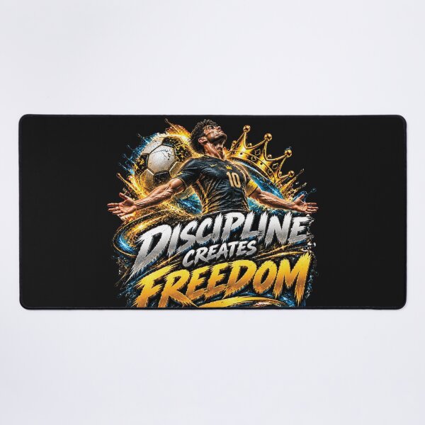 Item preview, Discipline Creates Freedom | Football Motivation Soccer Player Gift designed and sold by M. Mamdouh Artworks.