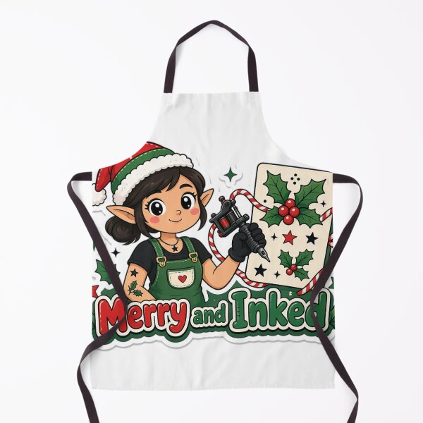 Item preview, Tattoo Artist Christmas Merry and Inked Holiday designed and sold by Soft Merch.