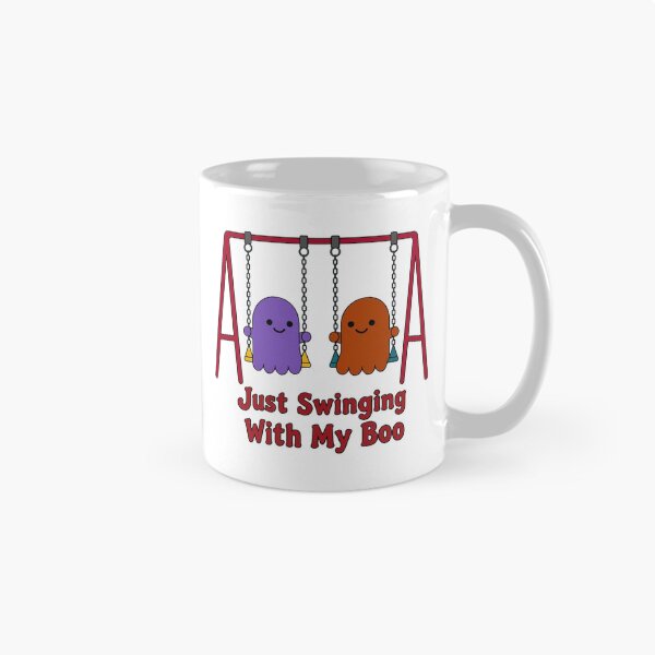 Item preview, Cute Halloween Ghost Couple Just Swinging With My Boo designed and sold by ANJ Creative Designs.