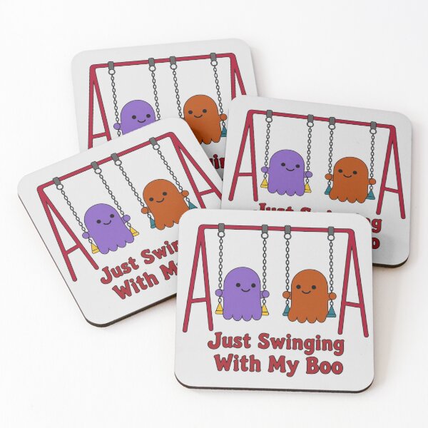 Item preview, Cute Halloween Ghost Couple Just Swinging With My Boo designed and sold by ANJ Creative Designs.
