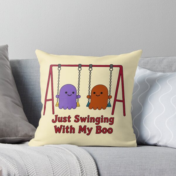 Item preview, Cute Halloween Ghost Couple Just Swinging With My Boo designed and sold by ANJ Creative Designs.