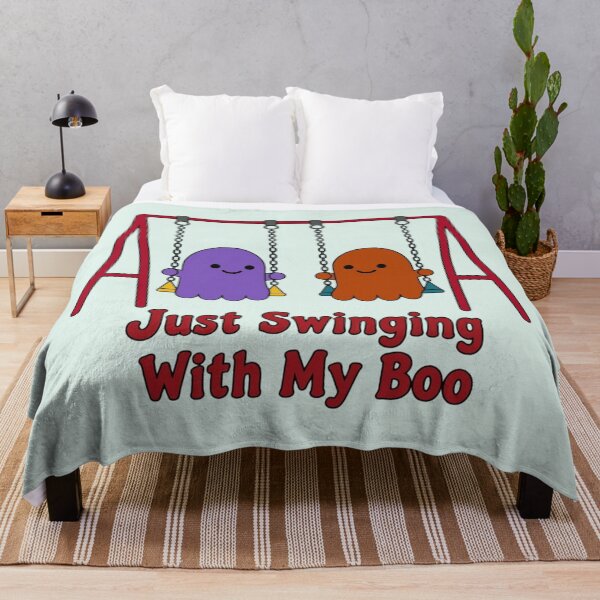Item preview, Cute Halloween Ghost Couple Just Swinging With My Boo designed and sold by ANJ Creative Designs.