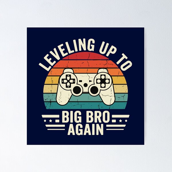 Item preview, Leveling Up To Big Bro Again Gamer Pregnancy Announcement Older Sibling designed and sold by SofiBlair.