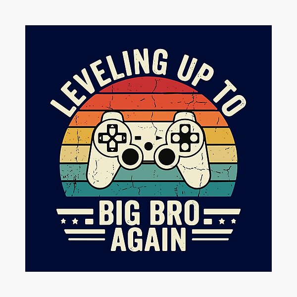 Item preview, Leveling Up To Big Bro Again Gamer Pregnancy Announcement Older Sibling designed and sold by SofiBlair.