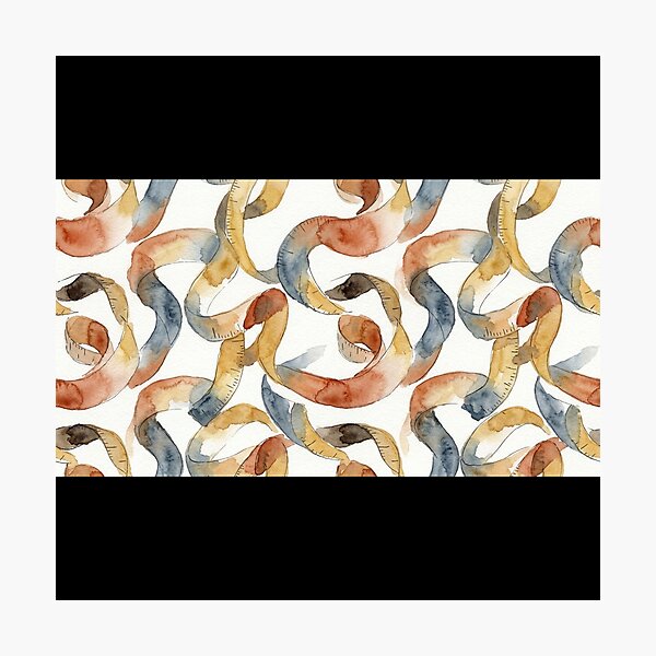 Item preview, Watercolor Vintage Measuring Tape Seamless Pattern designed and sold by bvdesignart.