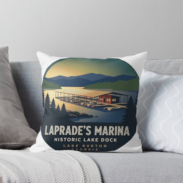 Item preview, LaPrade's Marina Lake Burton Georgia Art Deco Sticker designed and sold by DetourDgn.