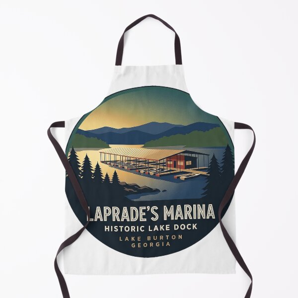 Item preview, LaPrade's Marina Lake Burton Georgia Art Deco Sticker designed and sold by DetourDgn.
