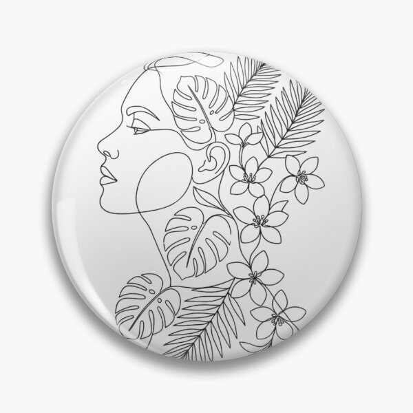 Item preview, Botanical Woman Profile - Minimalist One-Line Art designed and sold by masterart.12.