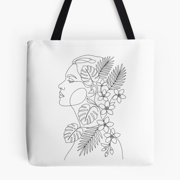 Item preview, Botanical Woman Profile - Minimalist One-Line Art designed and sold by masterart.12.