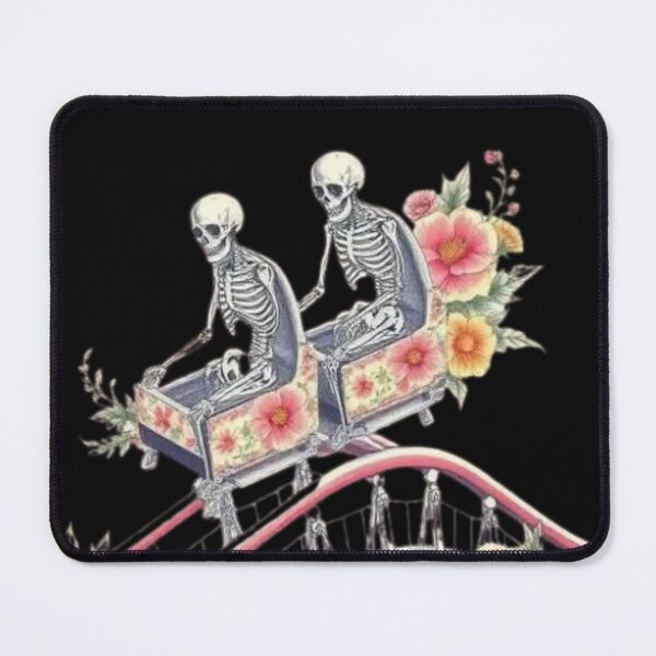 Item preview, Happy Skeletons Riding a coaster designed and sold by Welcome To My Store!.