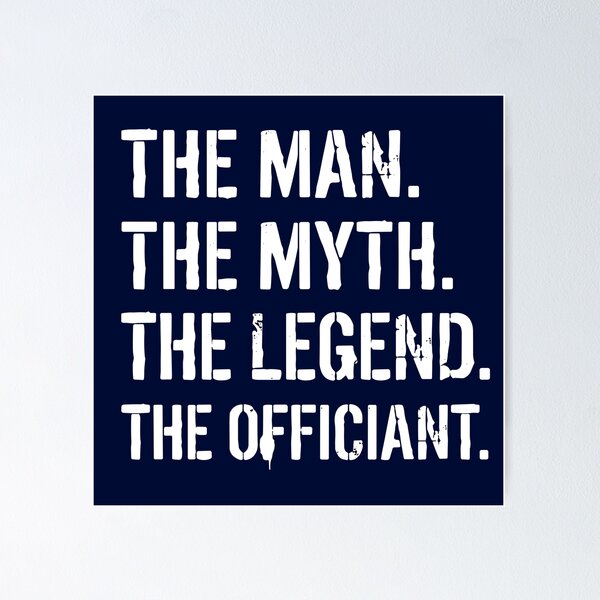 Item preview, The Man. The Myth. The Legend. The Officiant. Wedding Ceremony Minister  designed and sold by SofiBlair.
