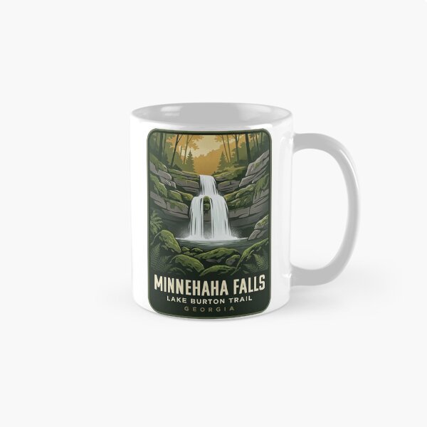 Item preview, Minnehaha Falls Lake Burton Georgia Vintage Travel Sticker designed and sold by DetourDgn.