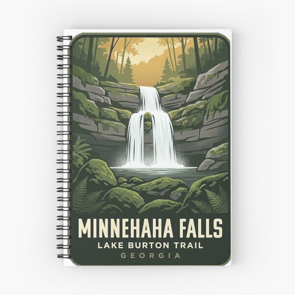 Item preview, Minnehaha Falls Lake Burton Georgia Vintage Travel Sticker designed and sold by DetourDgn.