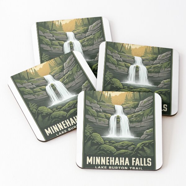 Item preview, Minnehaha Falls Lake Burton Georgia Vintage Travel Sticker designed and sold by DetourDgn.