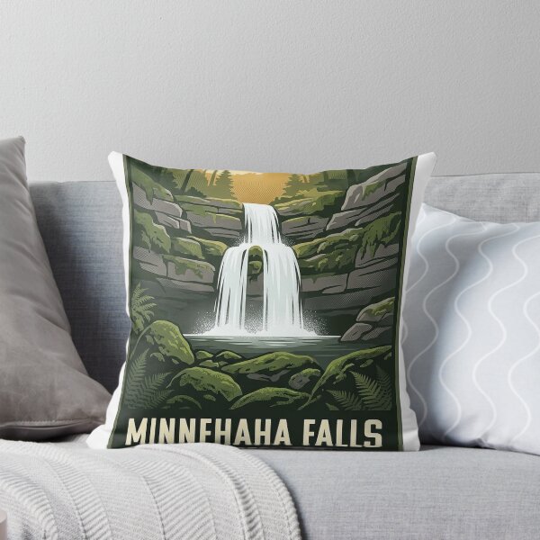 Item preview, Minnehaha Falls Lake Burton Georgia Vintage Travel Sticker designed and sold by DetourDgn.