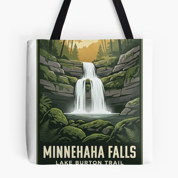 Item preview, Minnehaha Falls Lake Burton Georgia Vintage Travel Sticker designed and sold by DetourDgn.