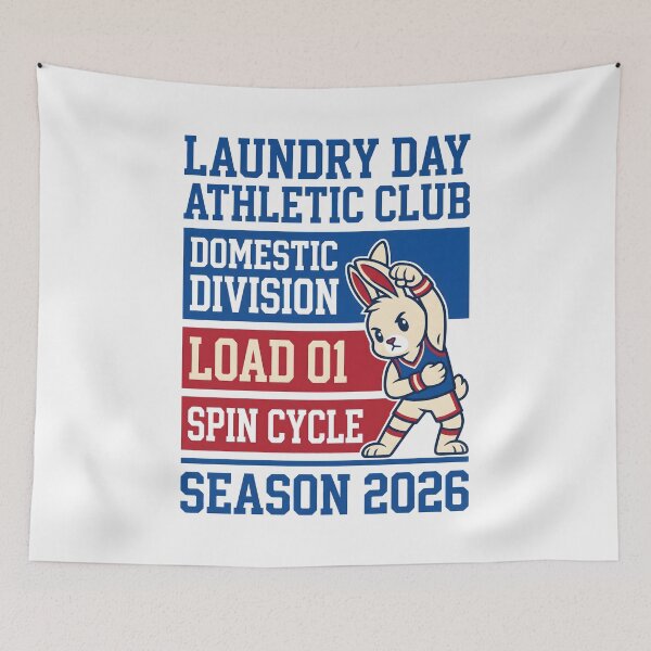 Item preview, Laundry Day Athletic Club Spin Cycle Funny Mascot designed and sold by SplashTastic.