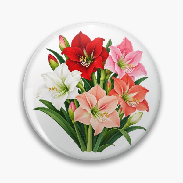 Item preview, Multi-Color Amaryllis Floral Design designed and sold by Myra365Art.