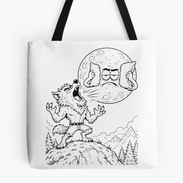 Item preview, Werewolf Howling at the Moon Funny Sleep Disaster designed and sold by ComedyInkFactor.