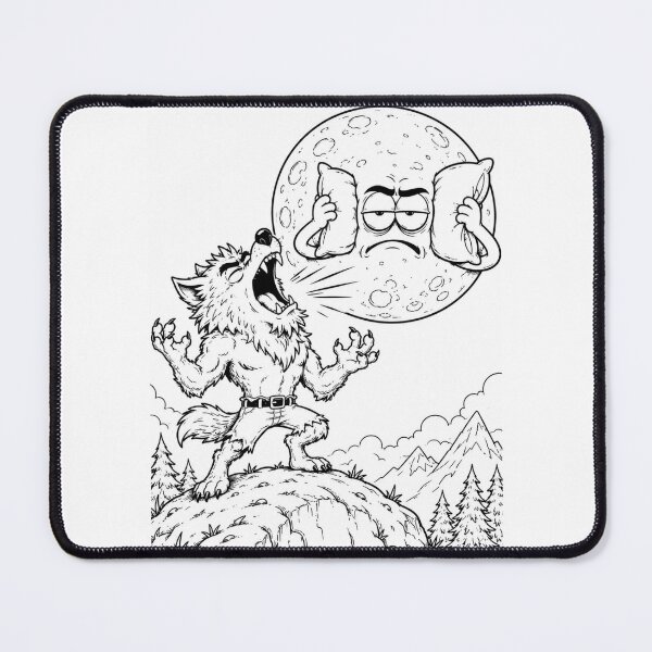 Item preview, Werewolf Howling at the Moon Funny Sleep Disaster designed and sold by ComedyInkFactor.