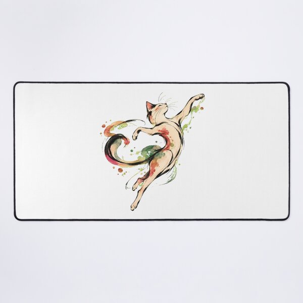 Item preview, Dancing Cat Watercolor Splatter Art Dancer Artist designed and sold by chattsuede.