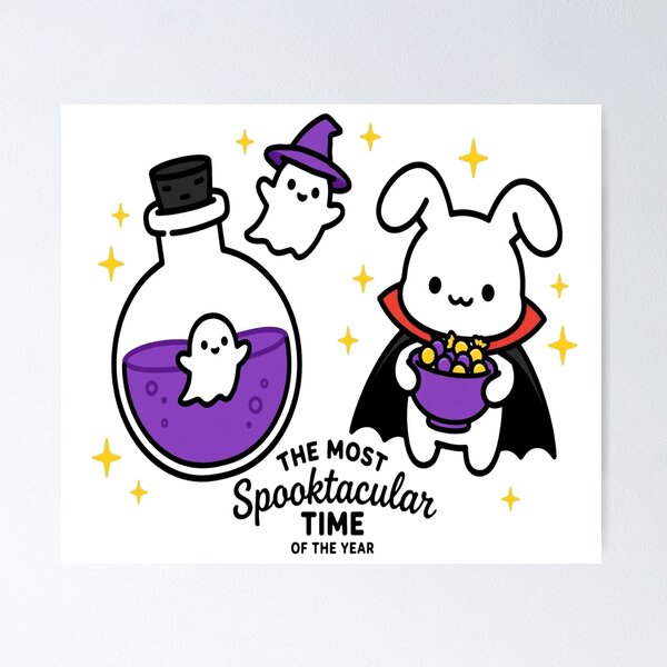 Item preview, Cute Bunny Vampire Halloween Ghost Potion designed and sold by Custom Crest.