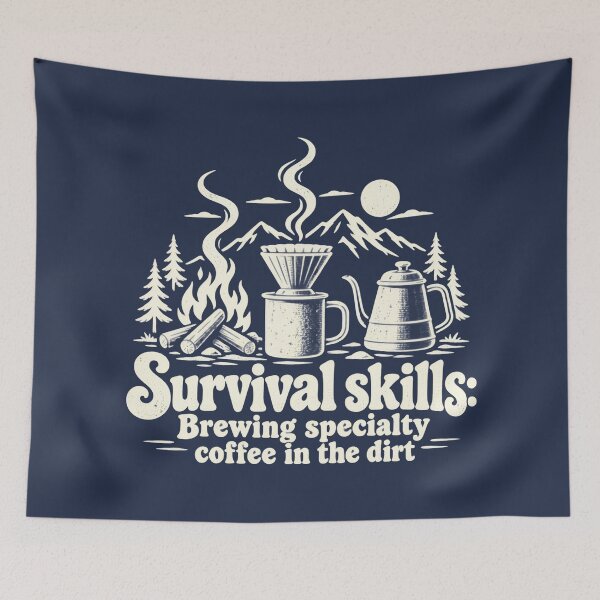 Item preview, Survival Skills – Specialty Coffee in the Dirt Vintage Camping designed and sold by NomadIdeasCo.
