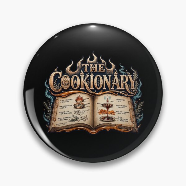 Item preview, The Cookionary Design, Chef Artwork, Cook Design, Cooking Graphic, Culinary Art, Chef Life, Kitchen Culture, Professional Cooking, Restaurant Kitchen, Chef Gift, Cook Gift, Food Lover Gift designed and sold by Typologystudios.
