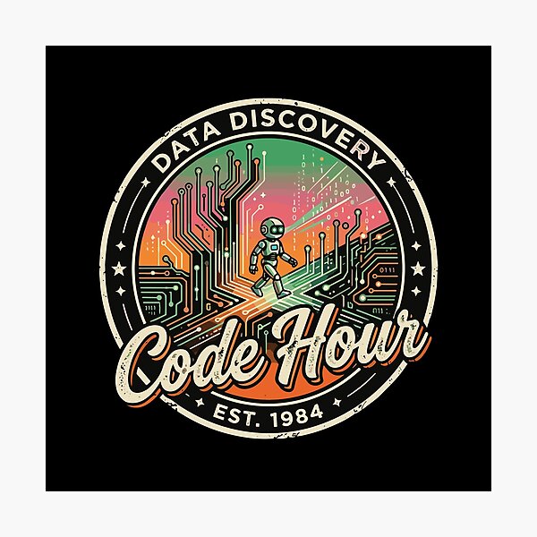 Item preview, Data Discovery Code Hour Est 1984 Programmer Data Scientist Retro Tech designed and sold by PopStars1993.
