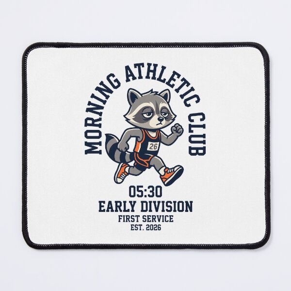 Item preview, Morning Athletic Club Early Runner Tired Raccoon Humor designed and sold by SplashTastic.