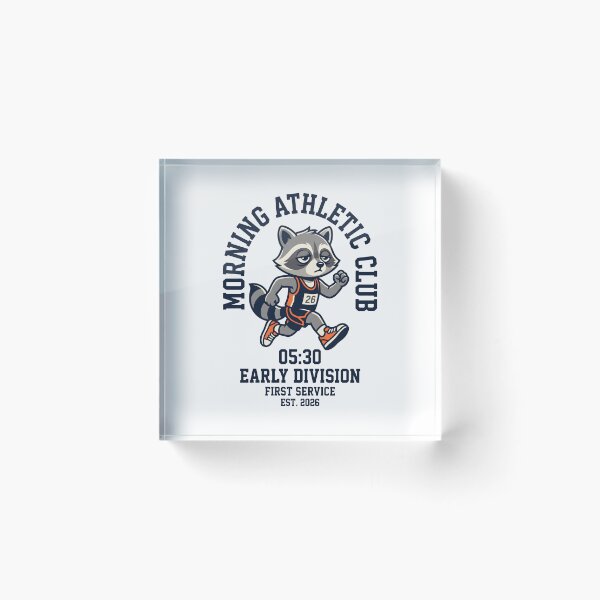 Item preview, Morning Athletic Club Early Runner Tired Raccoon Humor designed and sold by SplashTastic.