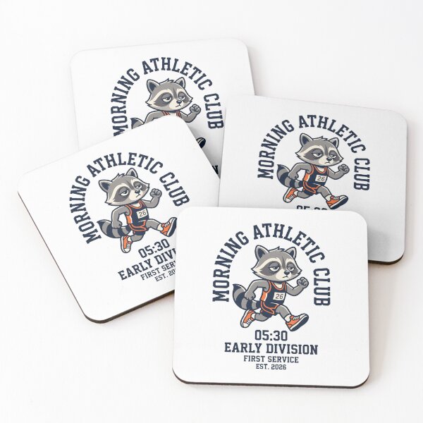 Item preview, Morning Athletic Club Early Runner Tired Raccoon Humor designed and sold by SplashTastic.