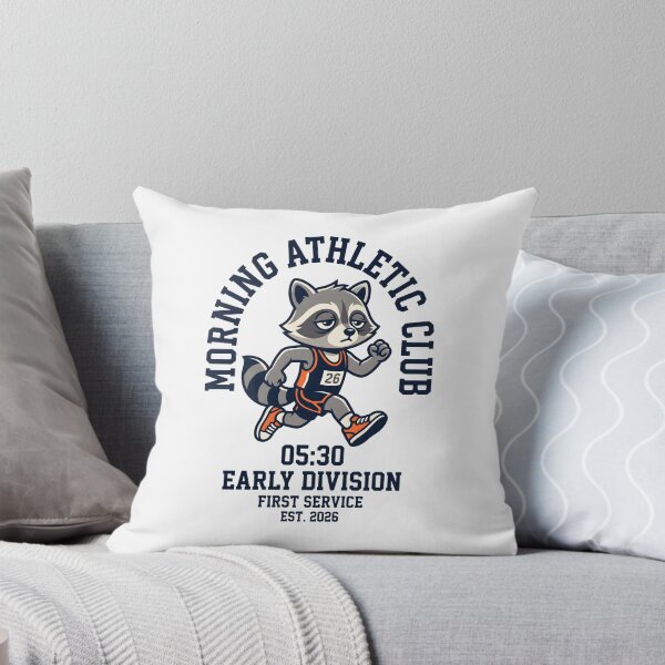 Item preview, Morning Athletic Club Early Runner Tired Raccoon Humor designed and sold by SplashTastic.
